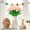 Spring Tabletop Decor – 28PCS Light Pink Artificial Tulips, Real Feel PU Stems for Easter, Spring Wreaths, Wedding Bouquets, Centerpieces, Cemetery & Table Decorations (13" Tall)